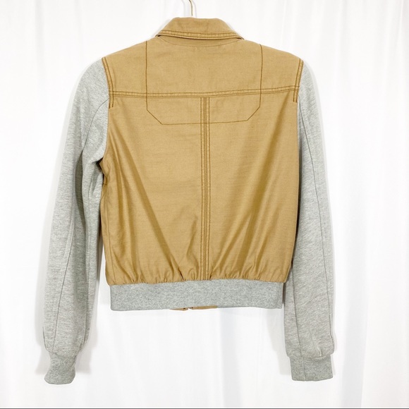 Anthropologie Hei Hei Excursion Bomber Jacket: Tan - Picture 6 of 13